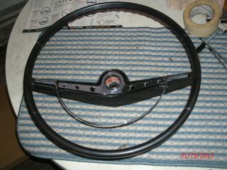 1963 Chevy Impala Black Steering Wheel and Horn Center with Contacts