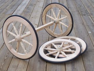 Small Wagon Wheel Set Complete with Axles Wagon Wheels