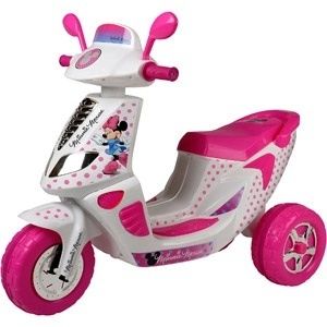 Disney Minnie Mouse 6 Volt 3 Wheel Scooter Battery Powered Ride On 2 4