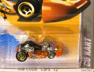 Hot Wheels 2012 224 Go Kart Orange Code Cars Series