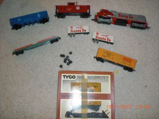 Scale Train Sets tyco electric power pack parts wheels santa fe armour