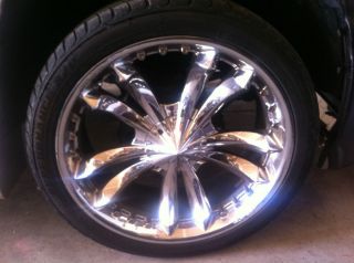 24 inch 6 Lug Jesse James 357 Mag Rims with Tires