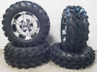 ITP SS112 14 Wheels Machined 27 Swamp Lite Tires Grizzly Rhino