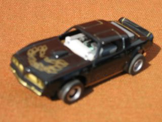 Black Gold Pontiac Firebird HO Slot Car Tyco Chassis