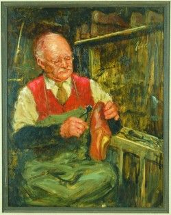 Richard Judson Zolan Occupational Oil Painting British Cobbler