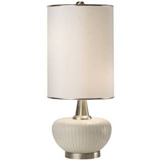 Thumprints Blanco Satin White Table Lamp   #R4940