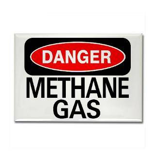 Danger Methane Gas Rectangle Sticker