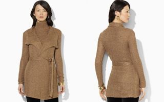 Lauren Ralph Lauren Knit Open Front Cardigan_2