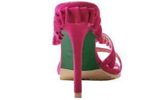 Lisa for Donald J Pliner Fuchsia Suede Leather Ilsa Heel Womens Shoes