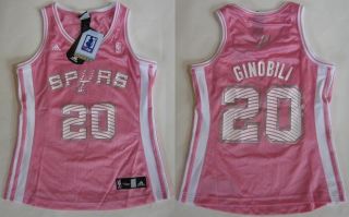 New San Antonio Spurs Manu Ginobili Pink Ladies Jersey XL