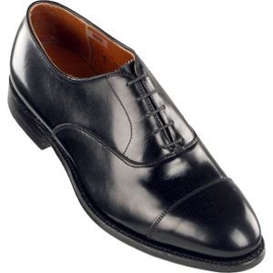 Alden Mens Straight Tip Bal Calfskin Black Shoes   907
