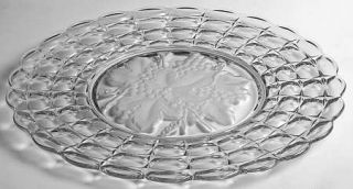 Indiana Glass Constellation Grape Frosted Torte Plate   Frosted Grape/Leaves,Squ