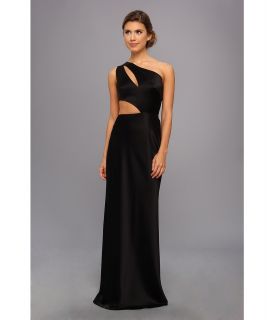 ABS Allen Schwartz Cutout One Shoulder Gown Womens Dress (Black)
