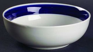 Gibson Designs Basic Living Iii Cobalt (Blue & White) Soup/Cereal Bowl, Fine Chi