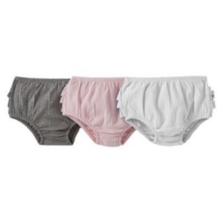 Burts Bees Baby Infant Toddler Girls 3  pack Ruffle Diaper Cover  