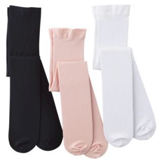 Cherokee Infant Toddler Girls 3 Pack Tights   Pink/Black/White 0 6 M