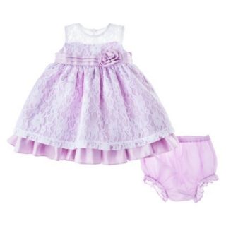 Rosenau Newborn Girls Sleeveless Empire Dress   Purple 3 M