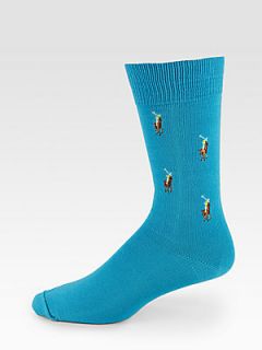 Polo Ralph Lauren Polo Player Dress Socks   Turquoise