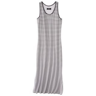 Mossimo Womens Knit Maxi Dress   Black/White Stripe M