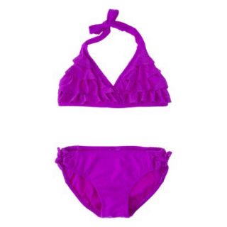 Xhilaration Girls 2 Piece Fuchsia Swimsuit   XL