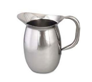 Browne Foodservice Bell Shaped Pitcher, 2 1/8 qt capacity, 18/8 Stainless Steel, Tubular Handle