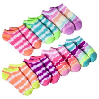 Xhilaration Girls 7 Pack Printed Sock   Assorted 3 10