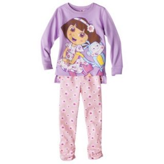 Nickelodeon Infant Toddler Girls 2 Piece Dora the Explorer Set   Purple 3T