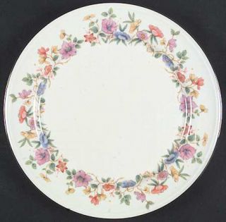 Mikasa Fleur Avignon Dinner Plate, Fine China Dinnerware   Bone, Floral Rim, Pla