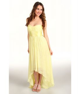 BCBGMAXAZRIA Alicia Strapless High Low Gown Womens Dress (Yellow)