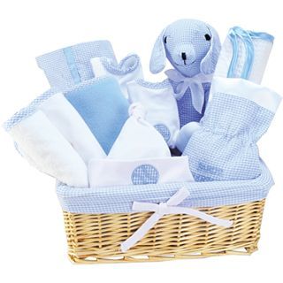 Trend Lab Blue 12 pc. Baby Gift Basket Set, Boys