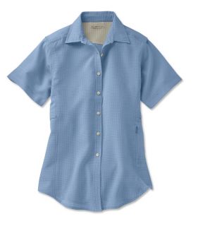 Exofficio Gill Womens Short sleeve Shirt, French Blue, Small