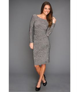 KAMALIKULTURE L/S Shirred Waist Dress Womens Dress (Gray)