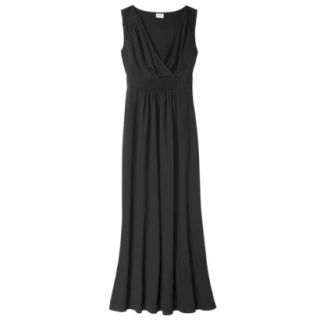 Merona Womens Woven Drapey Maxi Dress   Black   S