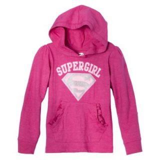 Supergirl Infant Toddler Girls Long Sleeve Hooded Tee   Pink 2T