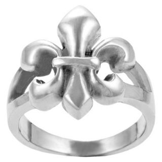 Journee Collection Sterling Silver Fleur de Lis Ring   Silver 9
