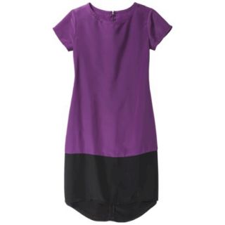 Mossimo Womens Short Sleeve Shift Dress   Fresh Iris/Black L