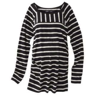 Liz Lange for Target Maternity Long Sleeve Striped Tee   Black/White XL