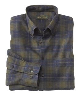 Luxury Flannel Shirt, Olive/Navy, Medium