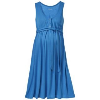 Merona Maternity Sleeveless Side Tie Dress   Blue S