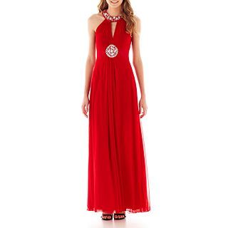 Be Smart Sleeveless Embellished Dress, Red