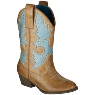 Girls Cherokee Glinda Cowboy Boots   Turquoise 1