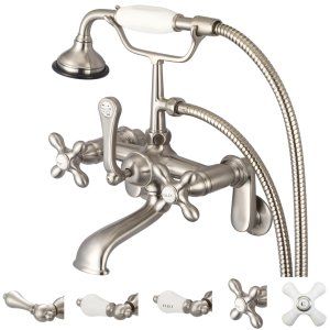 Water Creation F6 0009 02 PL Vintage Classic Adjustable Center Wall Mount Tub Fa