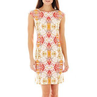 Ronnie Nicole Sleeveless Floral Print Dress   Petite, Ivory