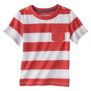 Cherokee Infant Toddler Boys Short Sleeve Rugby Striped Tee   Red 5T