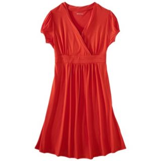 Merona Womens Faux Wrap Dress   Red Rave   XS