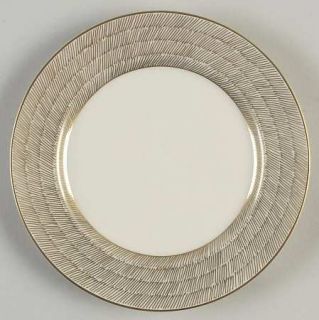 Fitz & Floyd Adobe Gold Salad Plate, Fine China Dinnerware   Bands Of Gold Lines