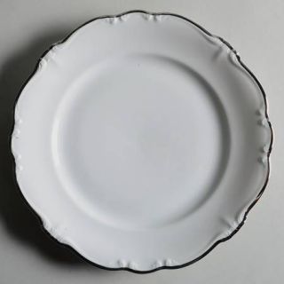 Johann Haviland Platinum Baroque Dinner Plate, Fine China Dinnerware   Pompadour