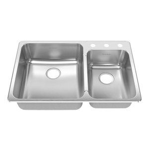 American Standard 19CR.332283.073 Prevoir Top Mount Brushed Stainless Steel 33.3