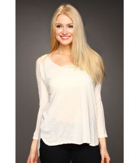 Lucky Brand Carmendie Top Womens Long Sleeve Pullover (White)