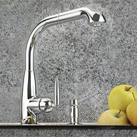 Mico 7766 PN Profili Single Handle Pull Out Spray Kitchen Faucet